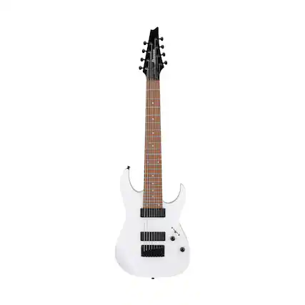 Front. Ibanez - Ibanez RG8 8-String Electric Guitar (White).