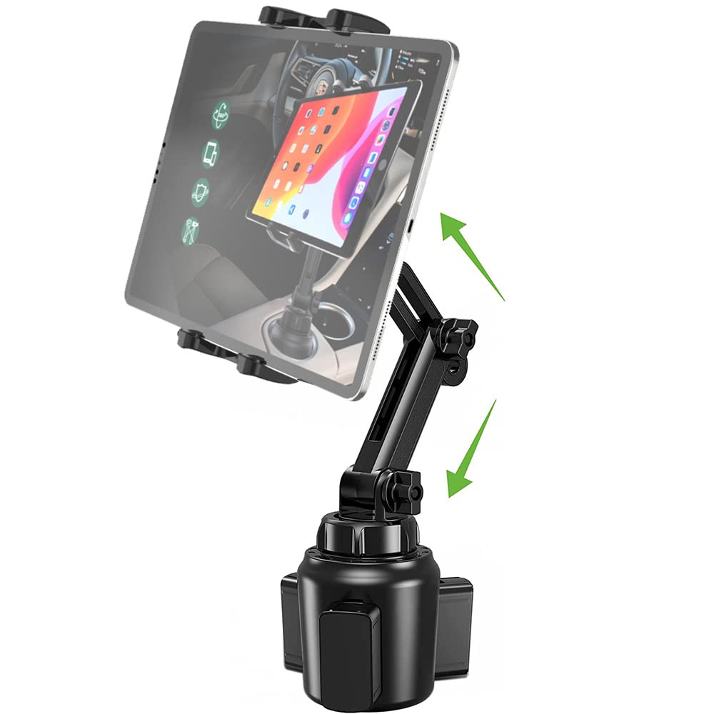 METALTON - Car Cup Holder Tablet Mount For 4 Ipad Phone Universal Truck With Adjustable Arm Pro 9 9 7 Air Mini Galaxy - Default