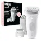 BRAUN Silk-épil 7 Wide head
Efficient
Removes more hairs* in one stroke for faster results.
Upto 4 weeks smooth skin
Silk-épil 7 BRAUN