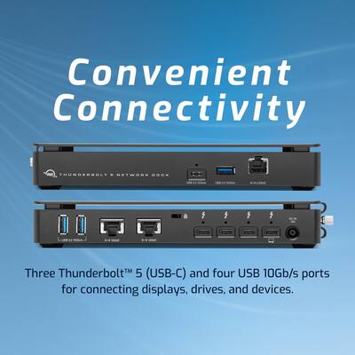 OWC Thunderbolt 5 Dual 10GbE Network Dock TB5DK11PD210G - Best Buy OWC Thunderbolt 5 Dual 10GbE Network Dock TB5DK11PD210G - Best Buy