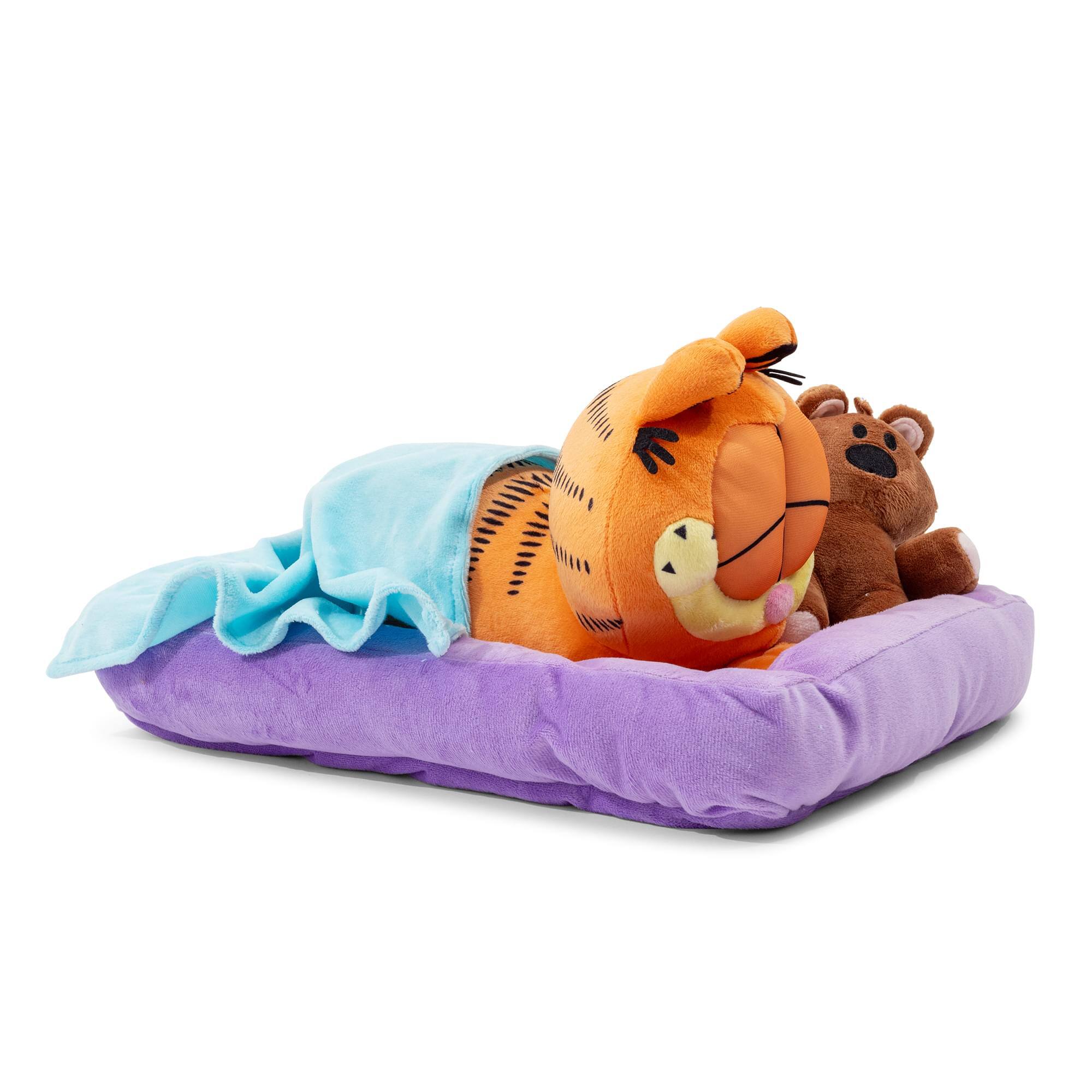 Alt View 1. Nickelodeon - Garfield Sleeping With Pookie 7-Inch Collector Plush - Multi-Colored.