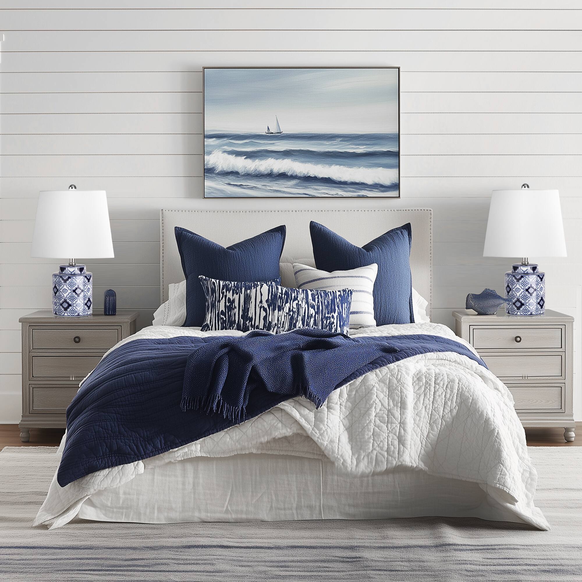 Alt View 4. partphoner - Blue Ceramic Table Lamps - Blue.