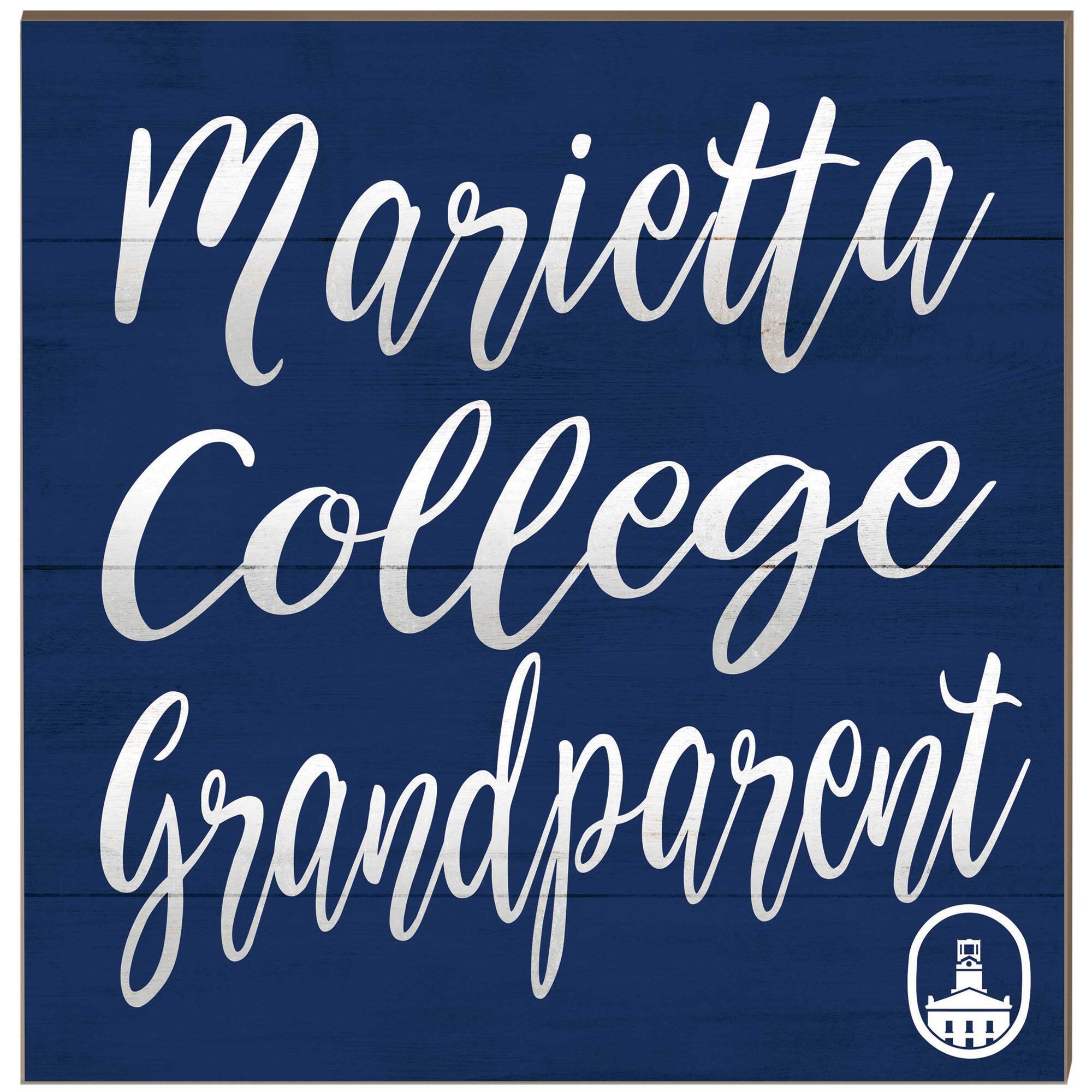 Marietta College Pioneers 10'' x 10'' Grandparent Plaque