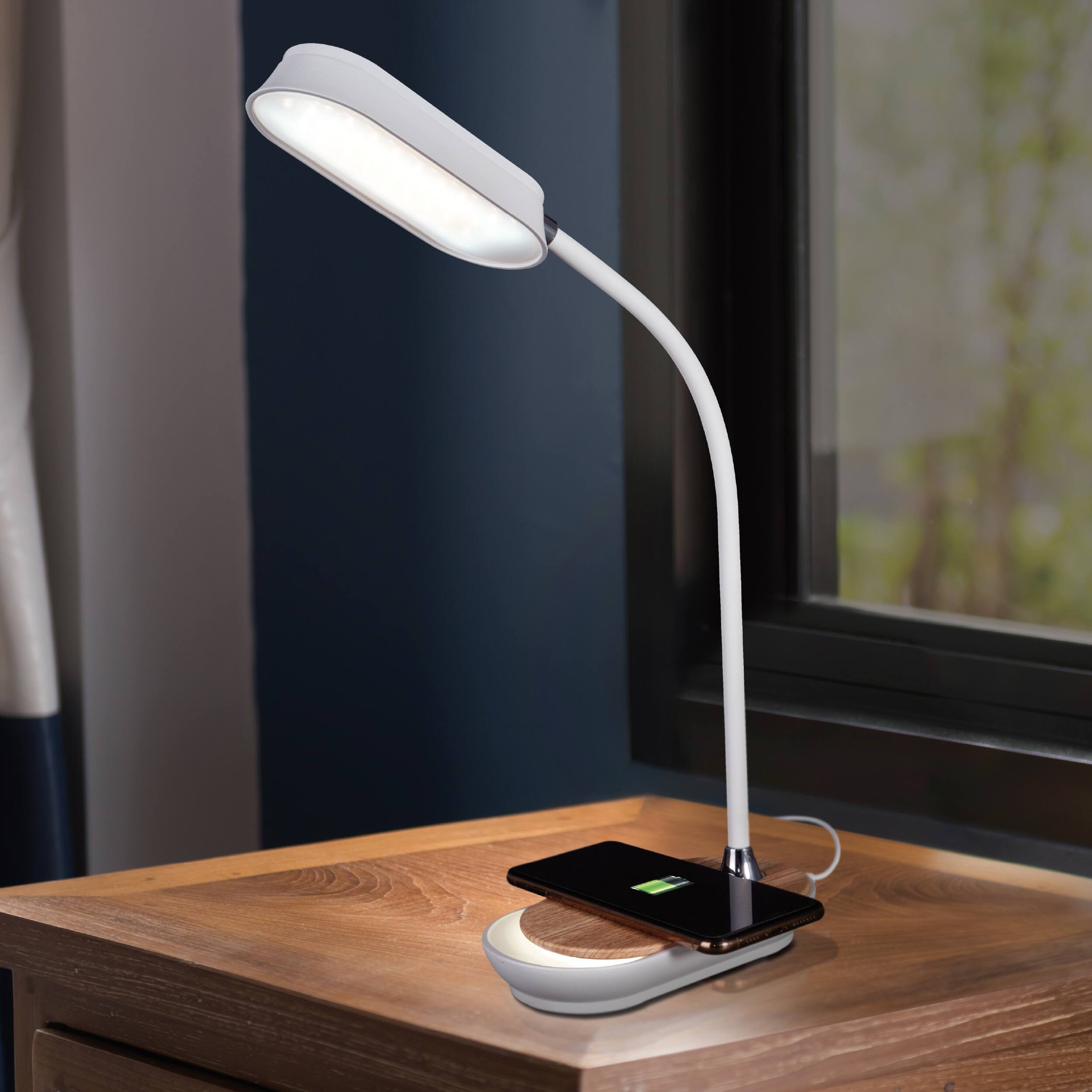 Alt View 15. OttLite - Inspire LED Desk Lamp with Wireless Charging - White.