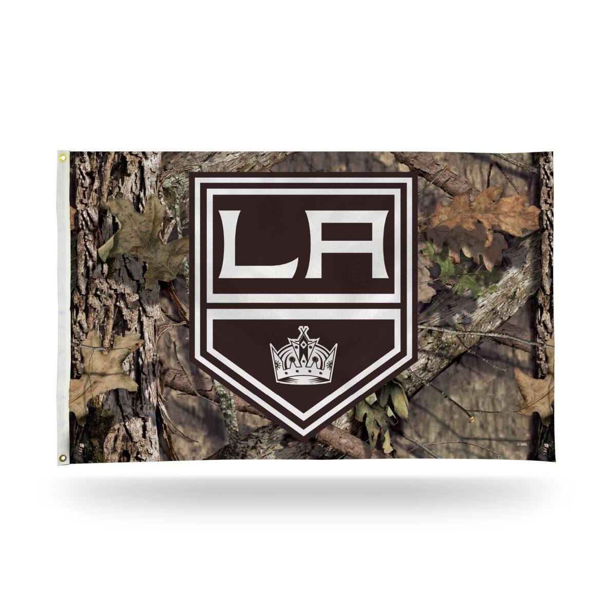 Front. Rico Industries - Los Angeles Kings 3x5 Indoor Outdoor Camo Banner Flag with grommets for hanging - Multi.