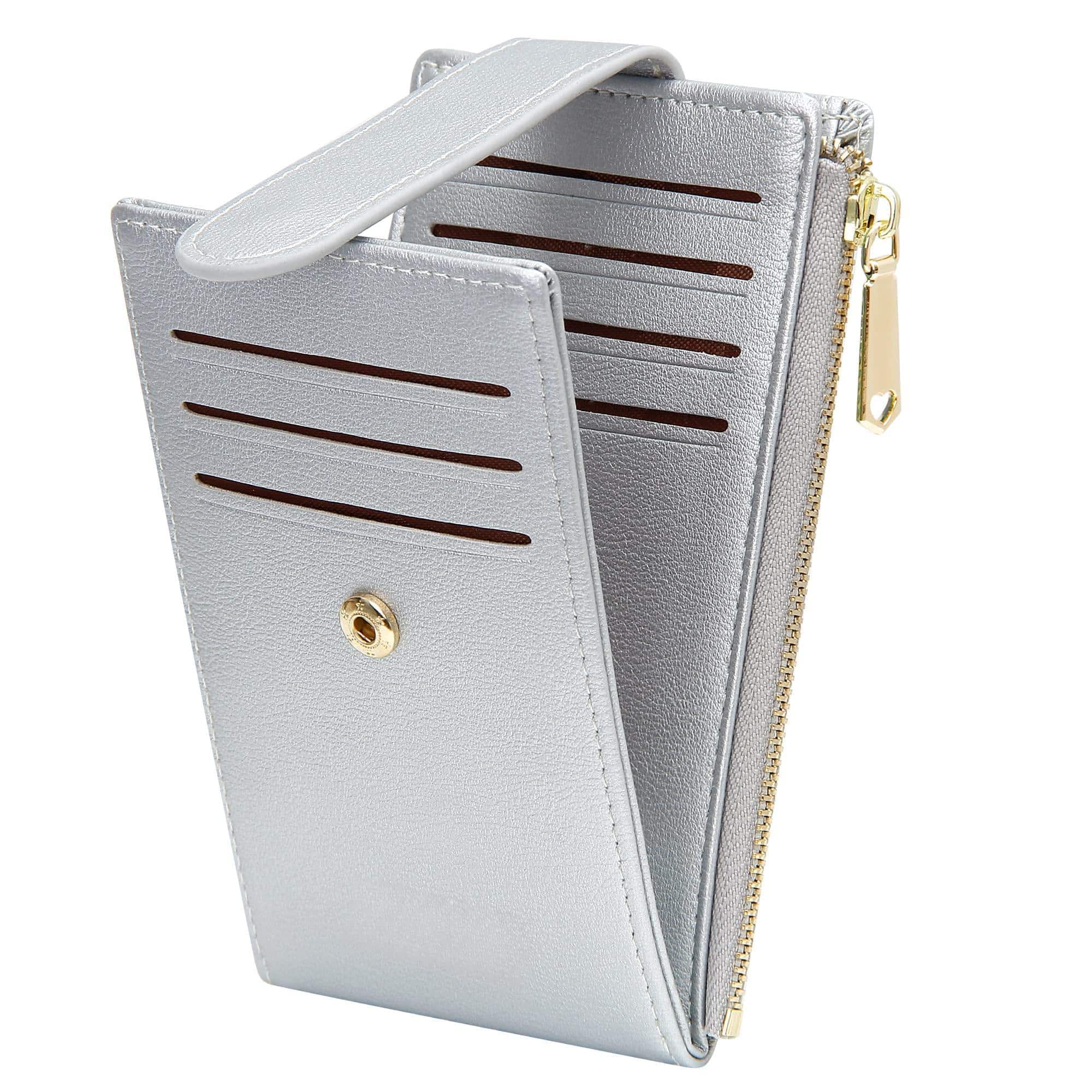 Jadie Link - Card Holder Wallet Women Rfld Slim Wallets Bifold Multi Case Purse Best Gift OccasionWomen card holder wallet comes - Silver