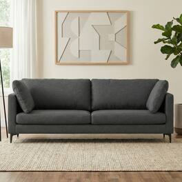Simpli Home - Ava 90-inch Sofa in Tightly Woven Performance Fabric - Pebble Grey
