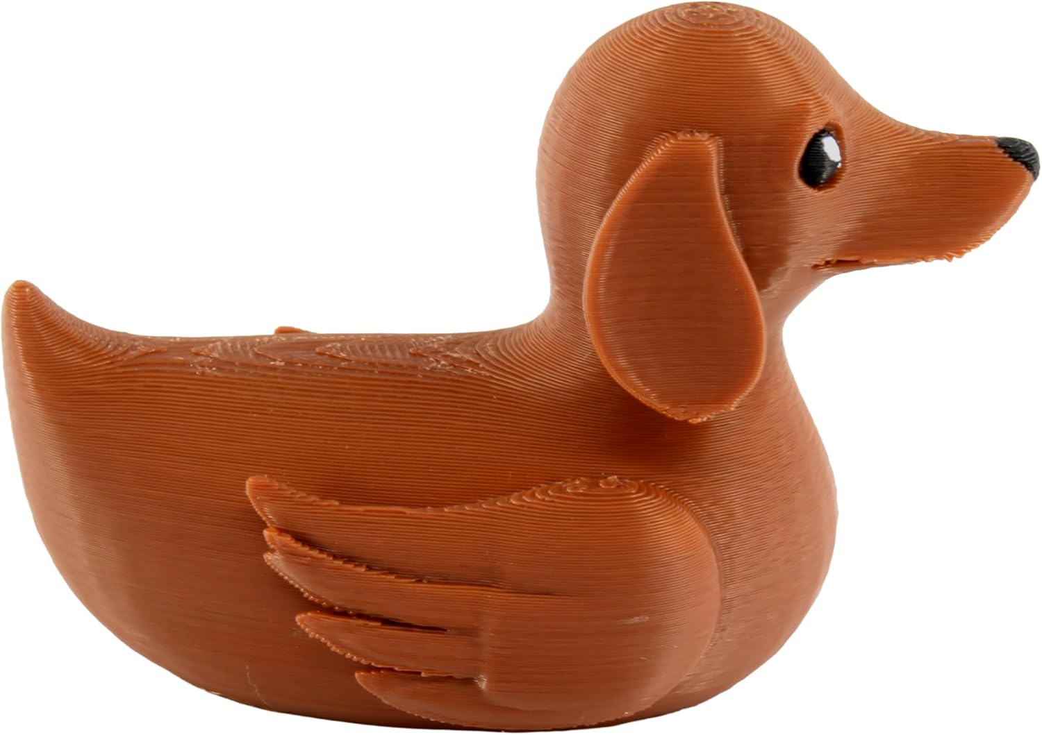 Left. JuzToys - Dachshund Duck Figurine, 4x4 Ducking, Fun Car Dashboard Accessory, Unique Dog Figure Gifts, Ducks for Cars by PowerTRC - Brown.