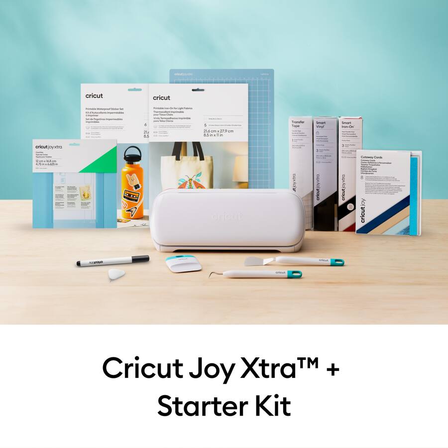Xtra Machine Kit Cricut Joy Xtra Smart Cutting Machine + Starter Kit White 8002040 ...