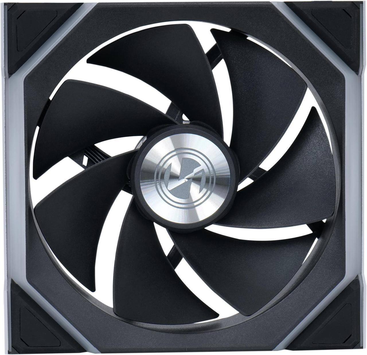 Back. Lian Li - Lian Li UNI Fan SL Wireless 120mm ARGB Fan - Reverse Blade, 2.4 GHz Wireless, Daisy-Chain - Black (12RSL1W1B) - Black.