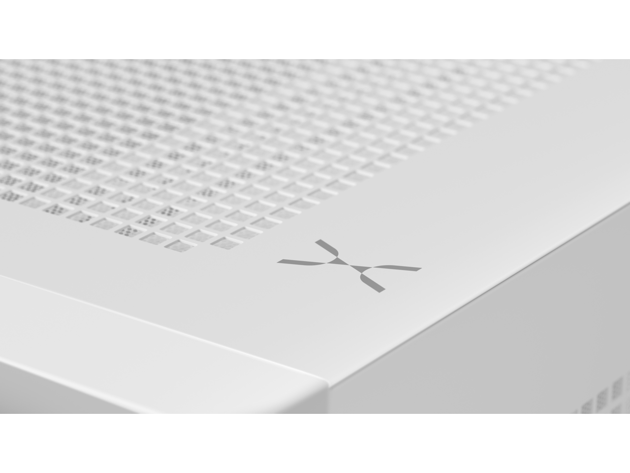 Alt View 7. TRYX - FLOVA Case Mid-Tower, CrossFlow Fan, Tool-Free Build, 58L Spacious Design, Supports RTX 5090 GPU & 360mm Liquid Cooling - White.