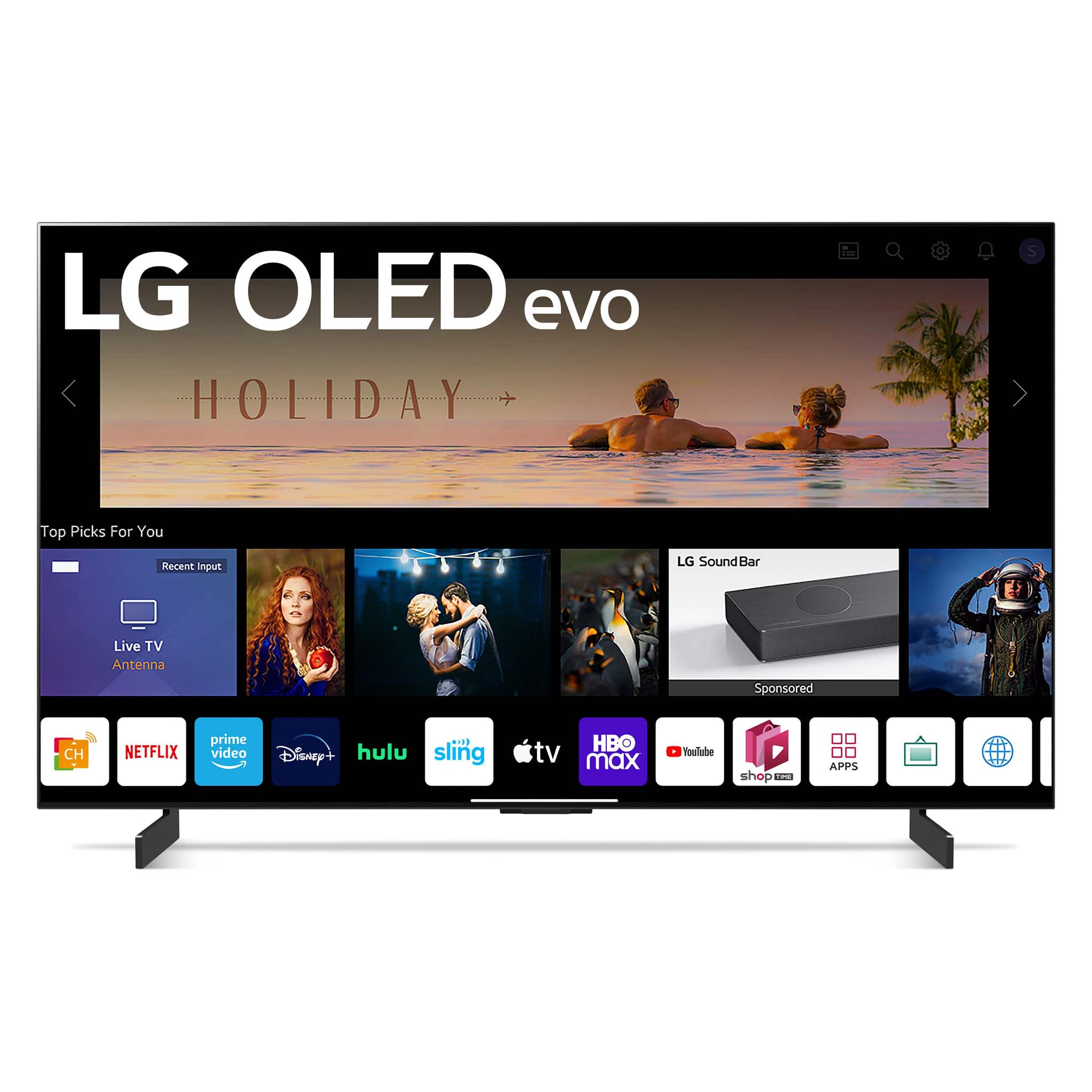 Angle. LG - 42" Class C2 Series OLED evo 4K UHD Smart webOS TV - Dark Silver.