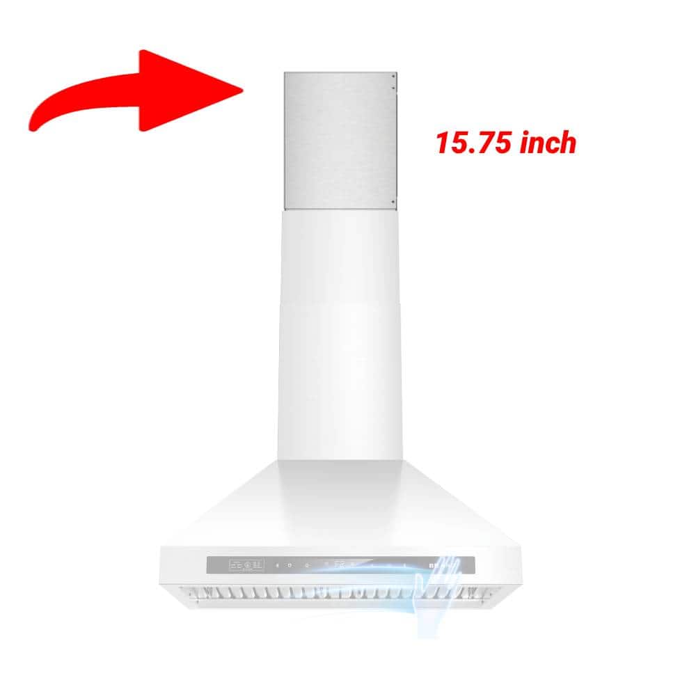 Brano - TW04B Series Flue Extension Kit for 9-10 Ft Ceilings - 15.75 inch Chimney Range Hood Accessory in Stainless Steel - Silver price history on PriceWatchPro