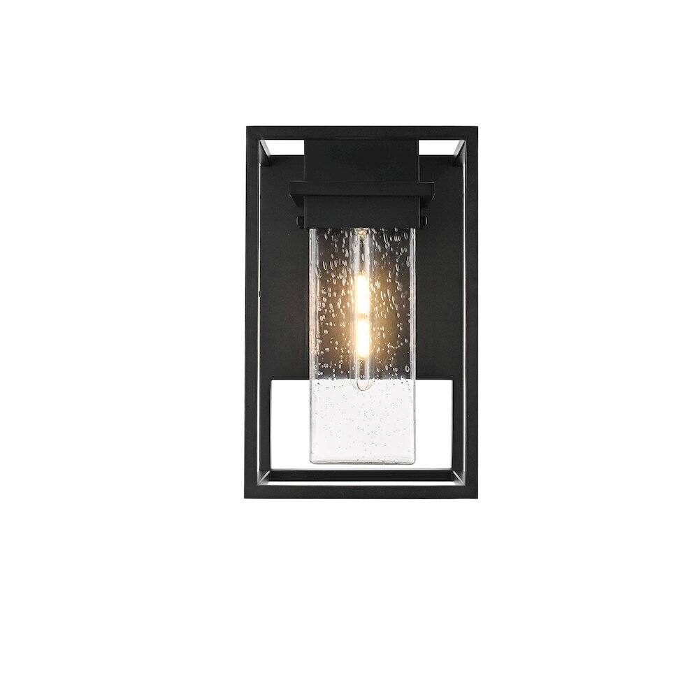 Back. Elegant Lighting - Morse 10 Inch Outdoor Wall Sconce In Black - Black.