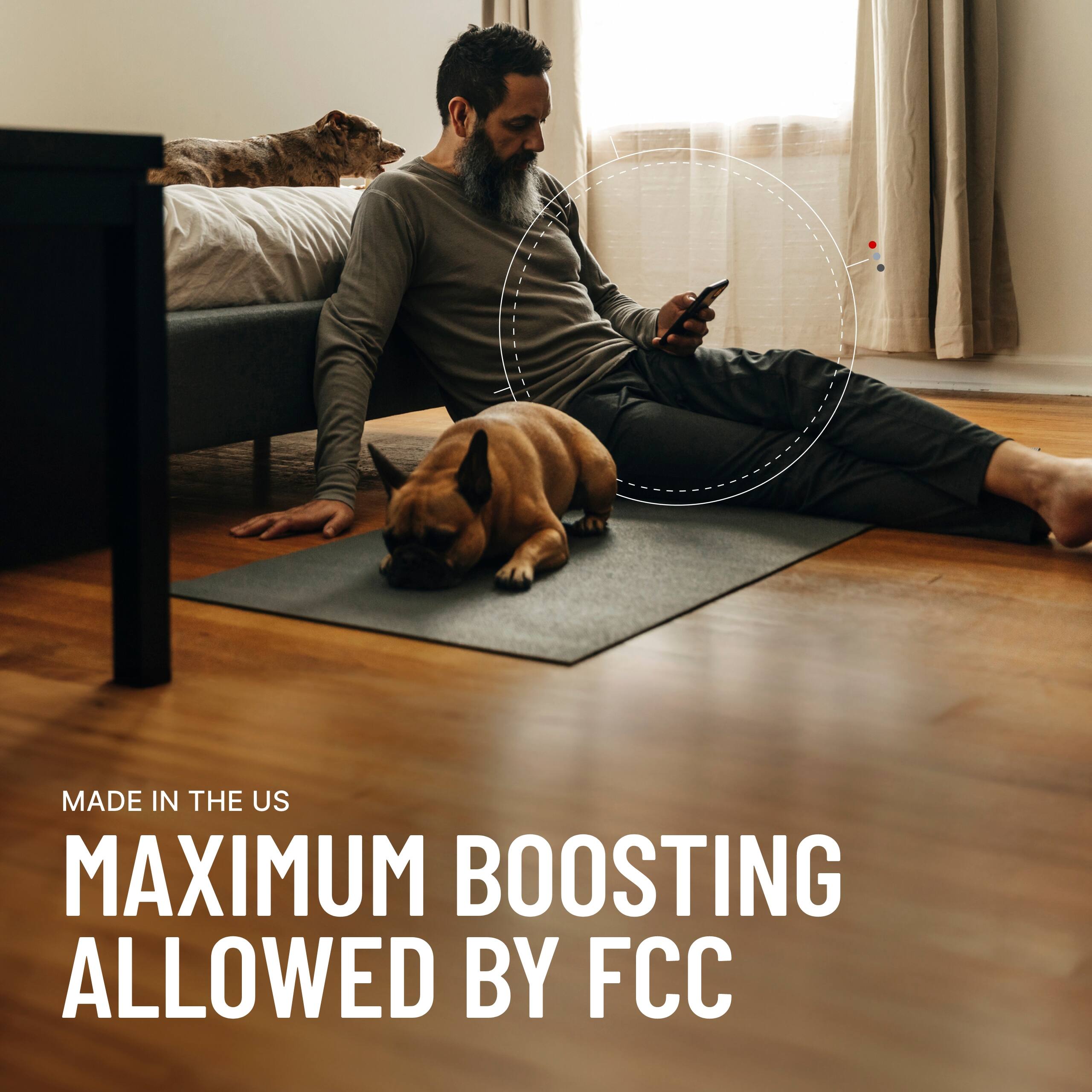 MADE IN THE US  
MAXIMUM BOOSTING ALLOWED BY FCC