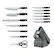 Alt View 22. Ninja - Foodi NeverDull Premium 14-Piece Knife Block Set with Built-in Sharpener System - Black & Silver.