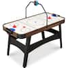 Front. Best Choice Products - Best Choice Products 54in Air Hockey Game Table w/ LED Lights, Scoreboard, Powerful Motor - Walnut - Walnut.