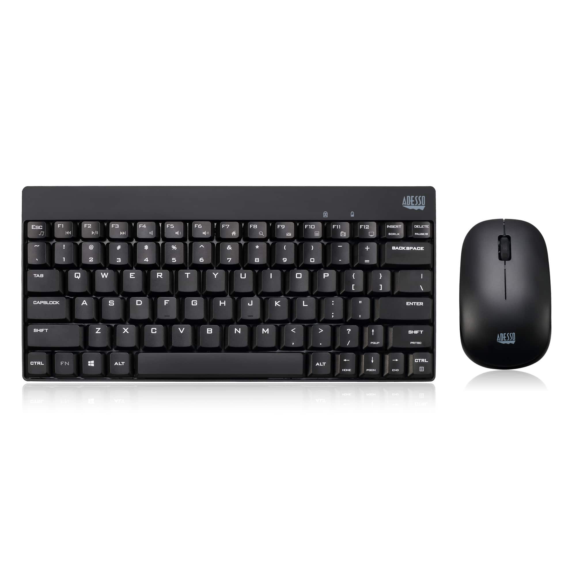 Adesso - Wireless Mini Keyboard & mouse combo - Black