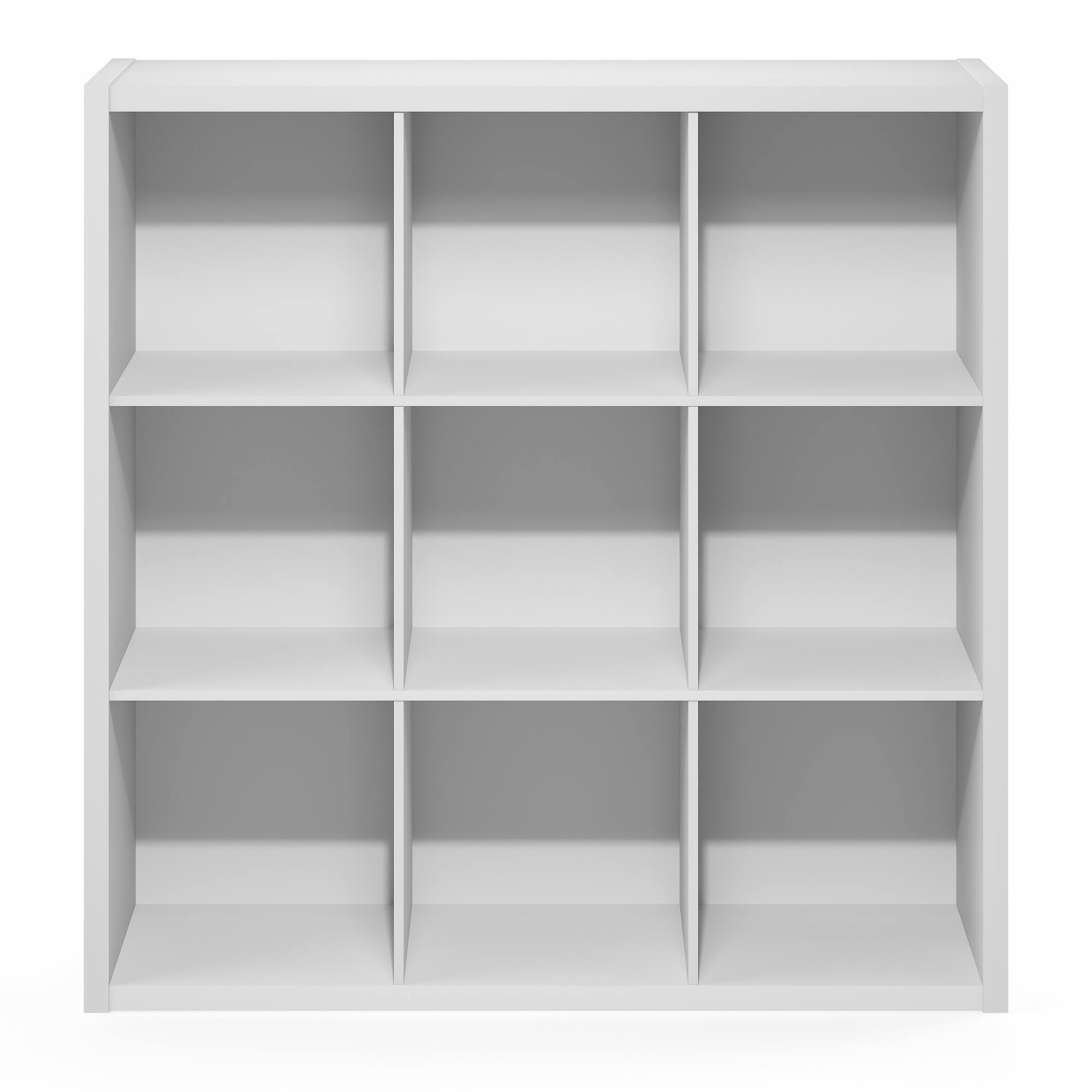 Alt View 5. Furinno - CUBICLE Book Shelf, 9-Cube Bookshelf, Bookcase, Reversible, Closed Back, Extra Thick Frame, 14.6 x 43.8 x 43.8 - White.
