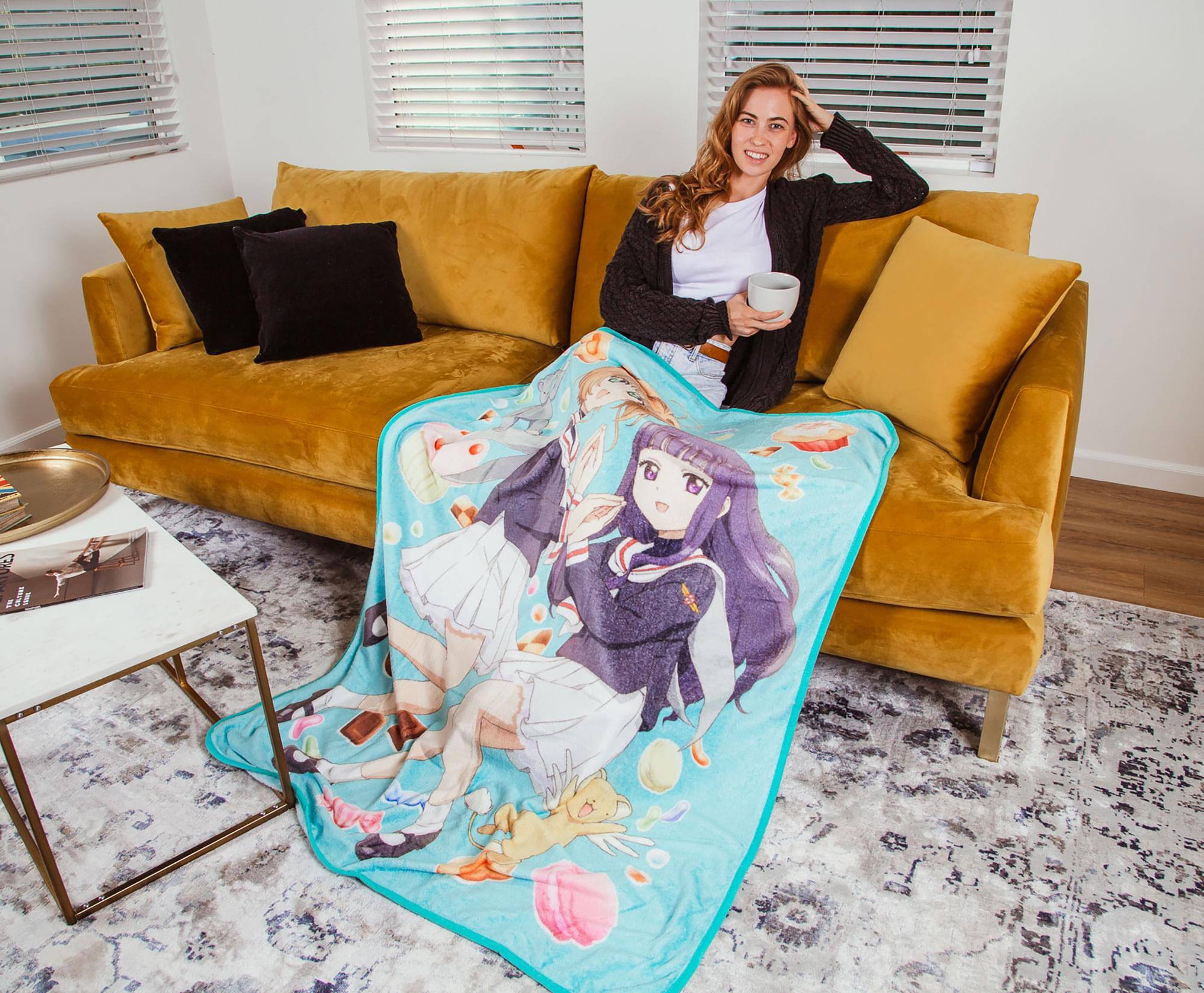 Alt View 2. Just Funky - Cardcaptor Sakura Fleece Throw Blanket | 45 x 60 Inches - Blue.