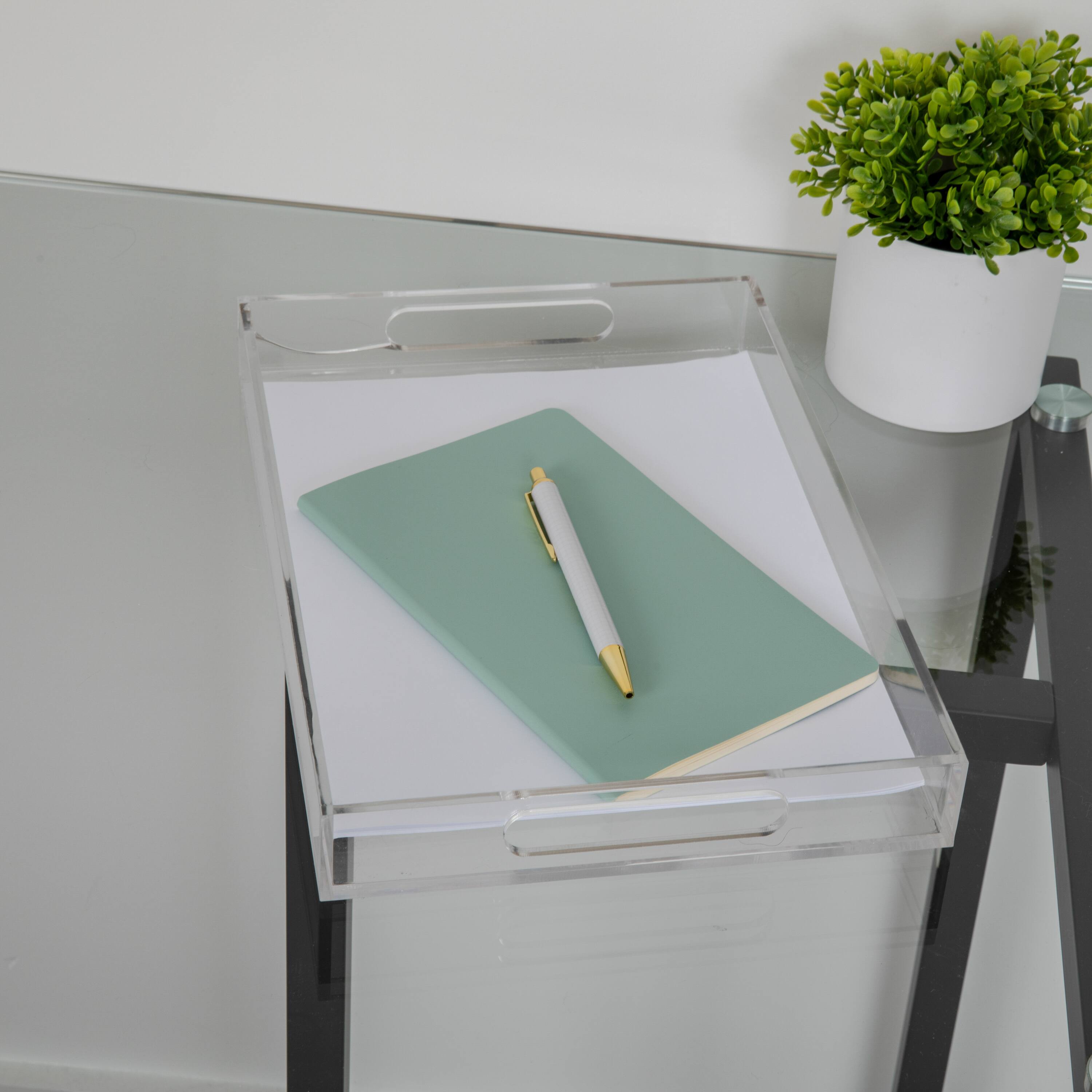 Alt View 11. Martha Stewart - Brody Acrylic Desktop Tray Organizer - Clear.