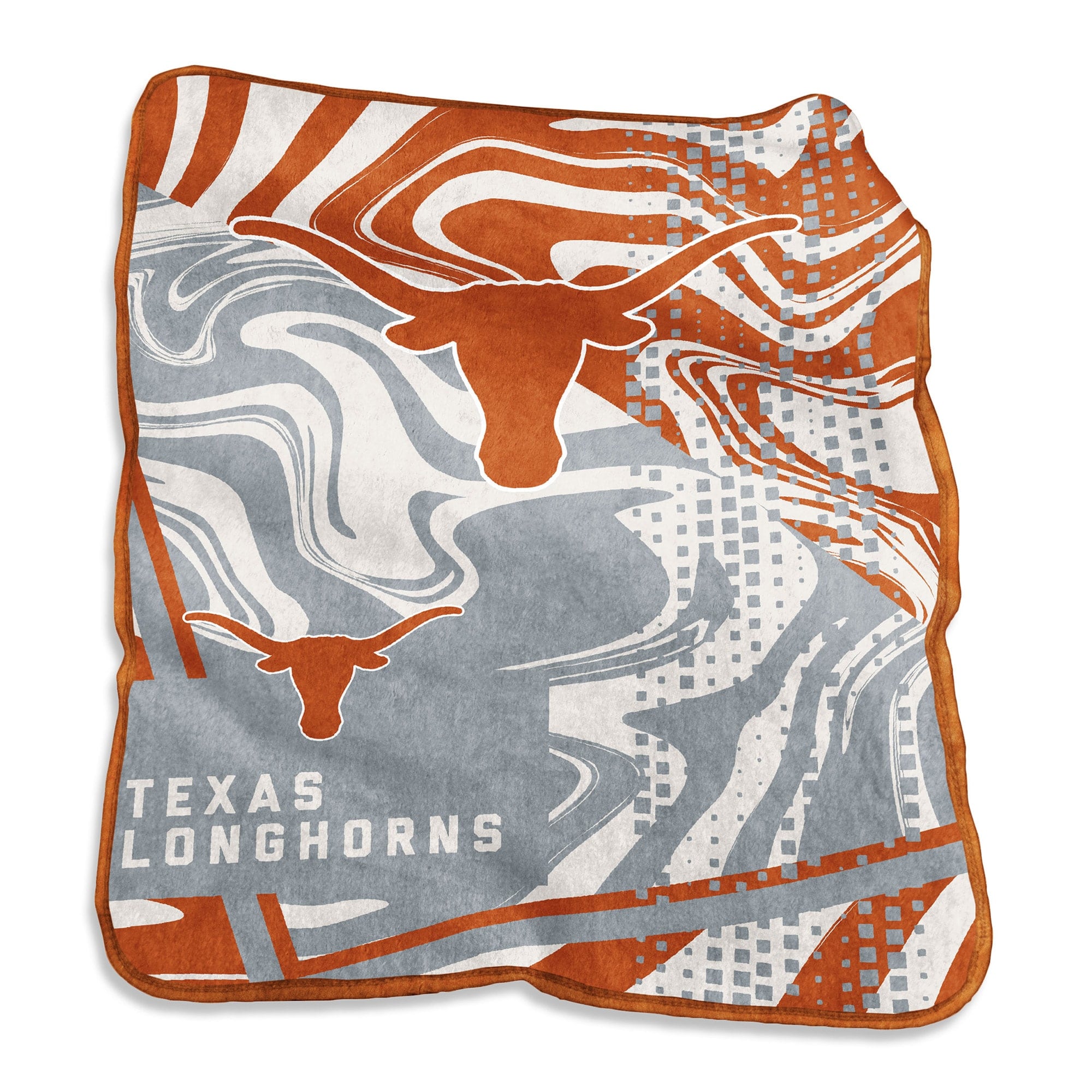 Logo Brands - Texas Longhorns 50" x 60" Swirl Raschel Throw Blanket - Multicolor