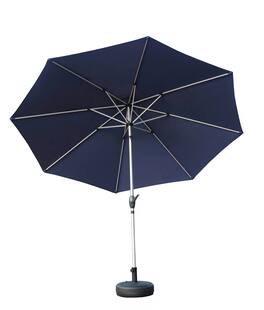 Ecooso - 10FT Patio Umbrella, Push Button Tilt and Crank, UV Protection Waterproof with 8 Sturdy Ribs - Base Not Include - Navy Blue