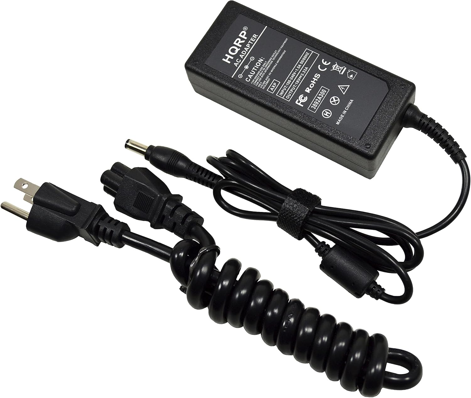 HQRP AC ADAPTER  
CAUTION:  
INPUT: 100-240V~50/60Hz 0.5A  
OUTPUT: 12V 3.0A  
FC  
3892A300  
MADE IN CHINA
