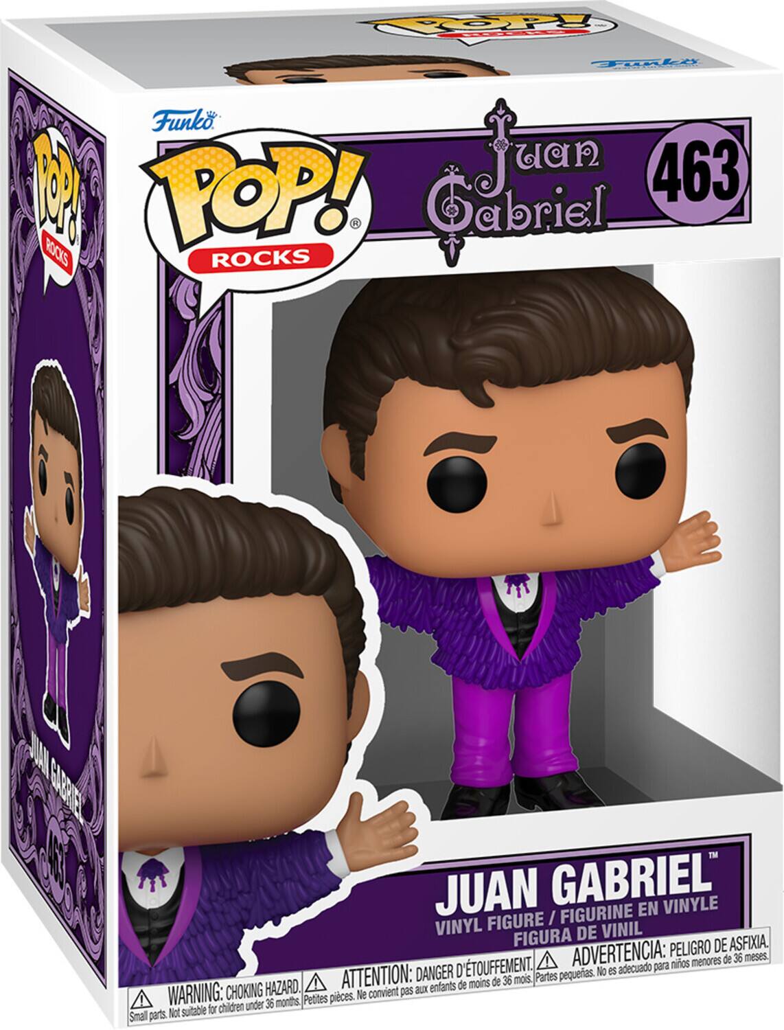 OOPY Fidli Funk Juan uan 1 POP! 463 Galbriel ROCKS ROCKS SUN GLOREL JUAN GABRIEL VINYLE FIGURINE EN FIGURE / VINYL DE VINIL FIGURA PELIGRO DE ASFIXIA. D'TOUFFEMENT. ADVERTENCIA: nios menores de 36 meses DANGER No es adecuado para ATTENTION: de 36 mois, Partes pequeas. HAZARD. enfants de moins WARNING: CHOKING convient pas aux Petites pieces. Ne for children under 36 months Smal parts Not suitable