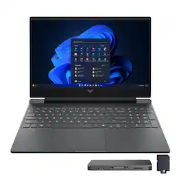 HP - Victus 15.6" Gaming Laptop,Intel i5-13420H,16GB RAM,1TB SSD+1TB Dock Set,RTX 4050,Backlit,Win 11 - Silver