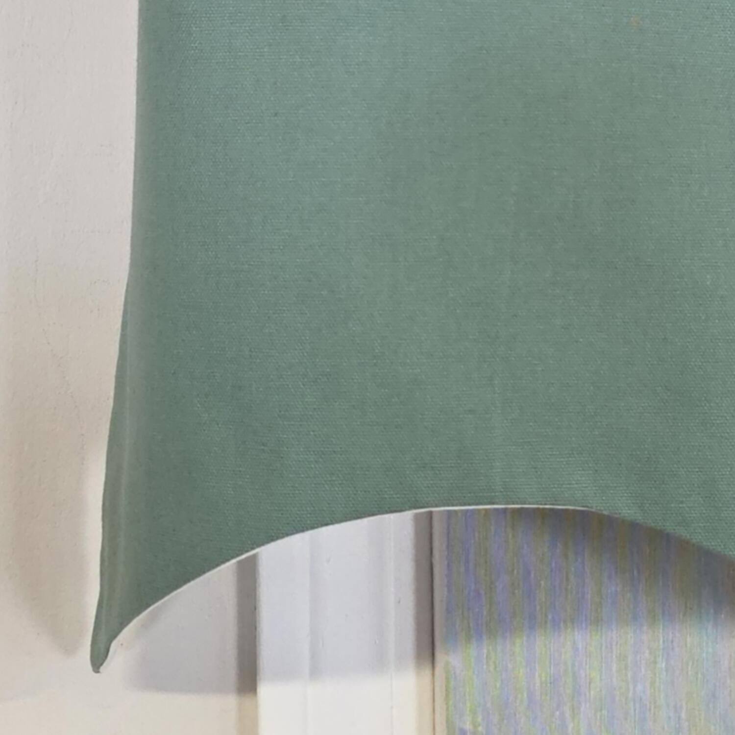 Alt View 1. RLF Home - RLF Home Soft Duck Regal Window Valance 100% Cotton Lined Rod Pocket 50" x 17" Green - Green.