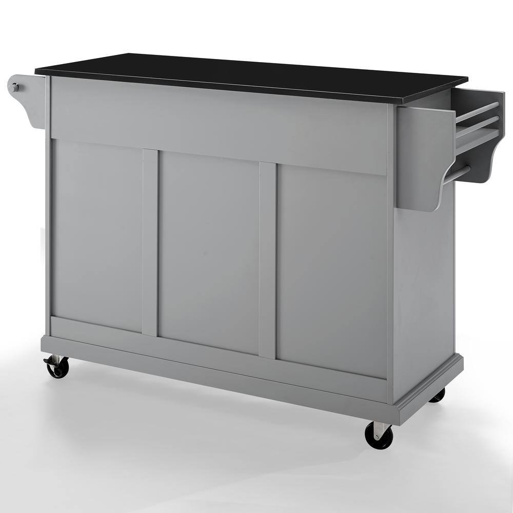 Alt View 5. Crosley Furniture - Full Size Granite Top Kitchen Cart - Gray.