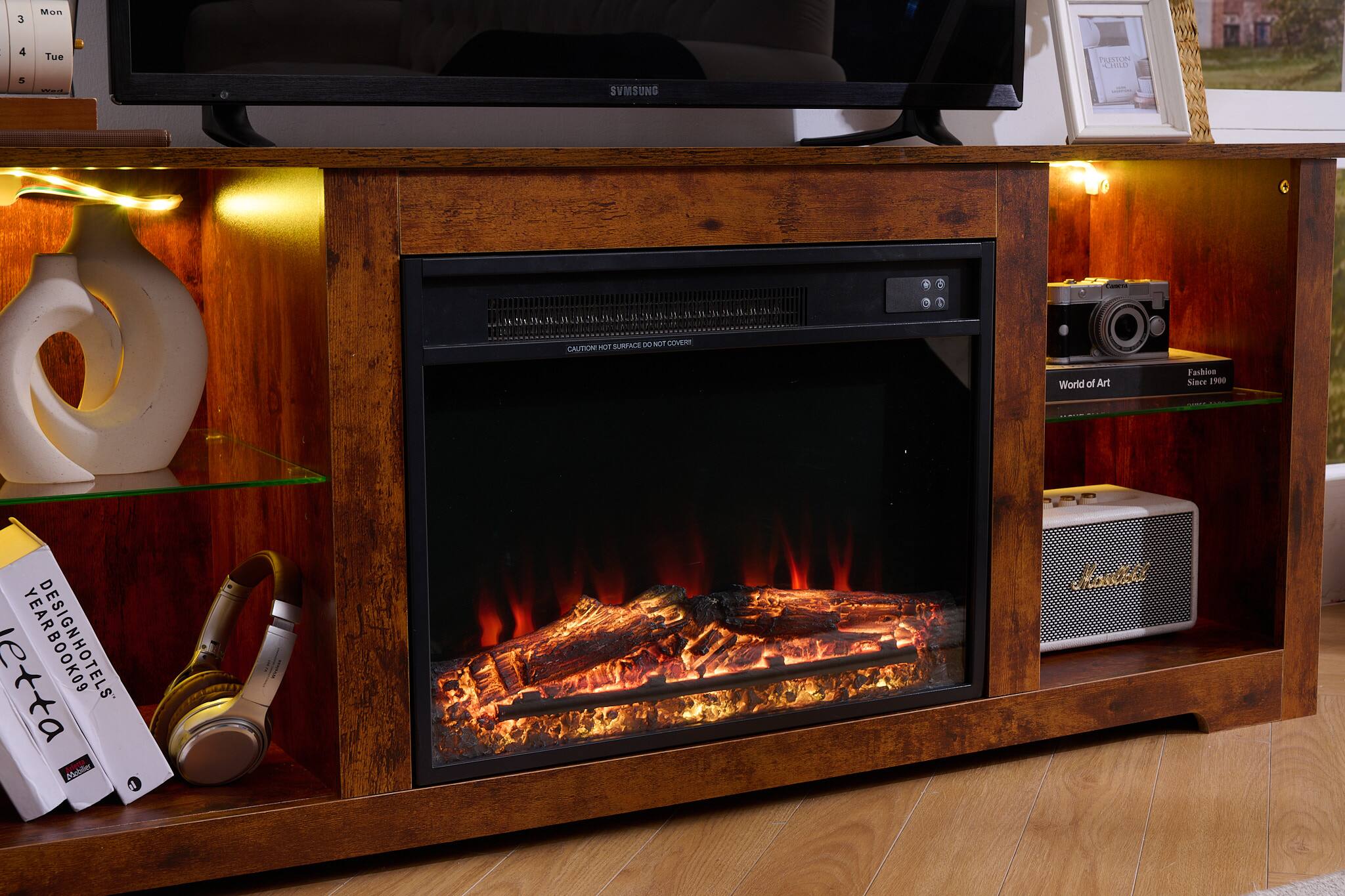 Doral Designs - Electric Heater Insert for TV Stand - Black