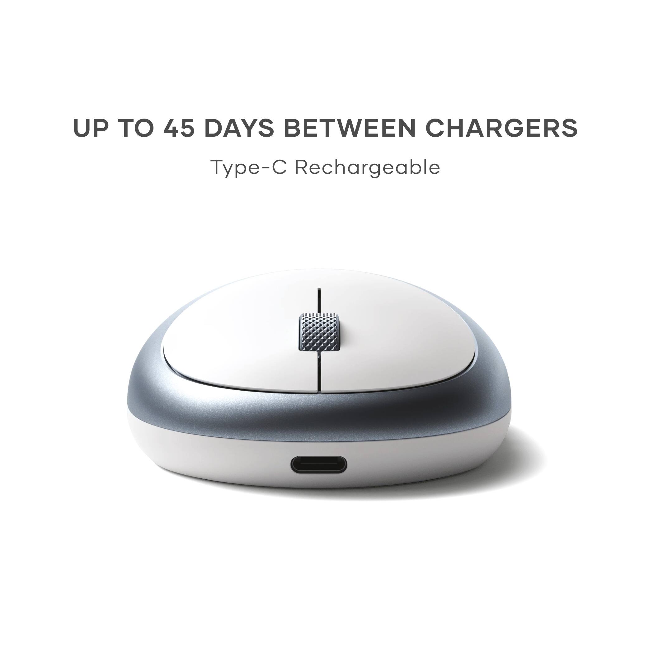 UP TO 45 DAYS BETWEEN CHARGERS  
Type-C Rechargeable