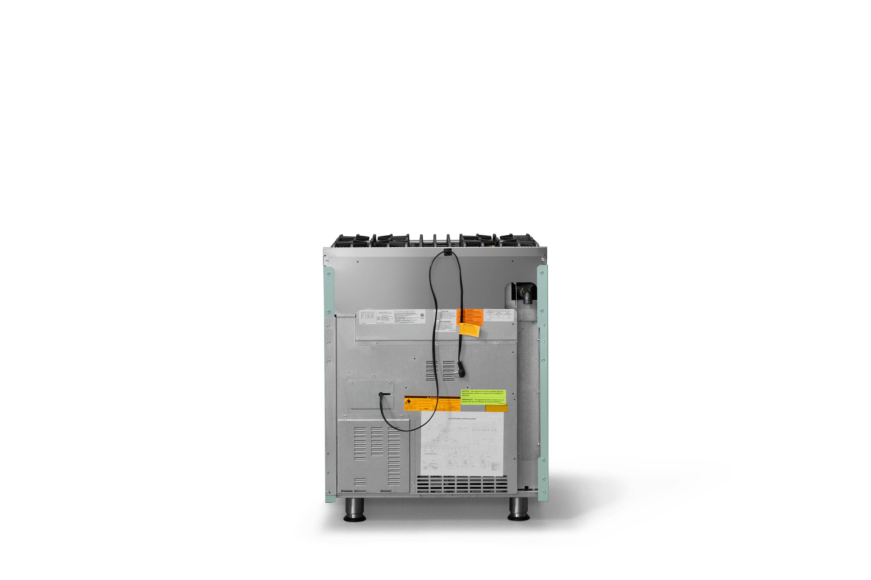 Back. Viking - 5-Series Gas Sealed Burner Range - Splash.