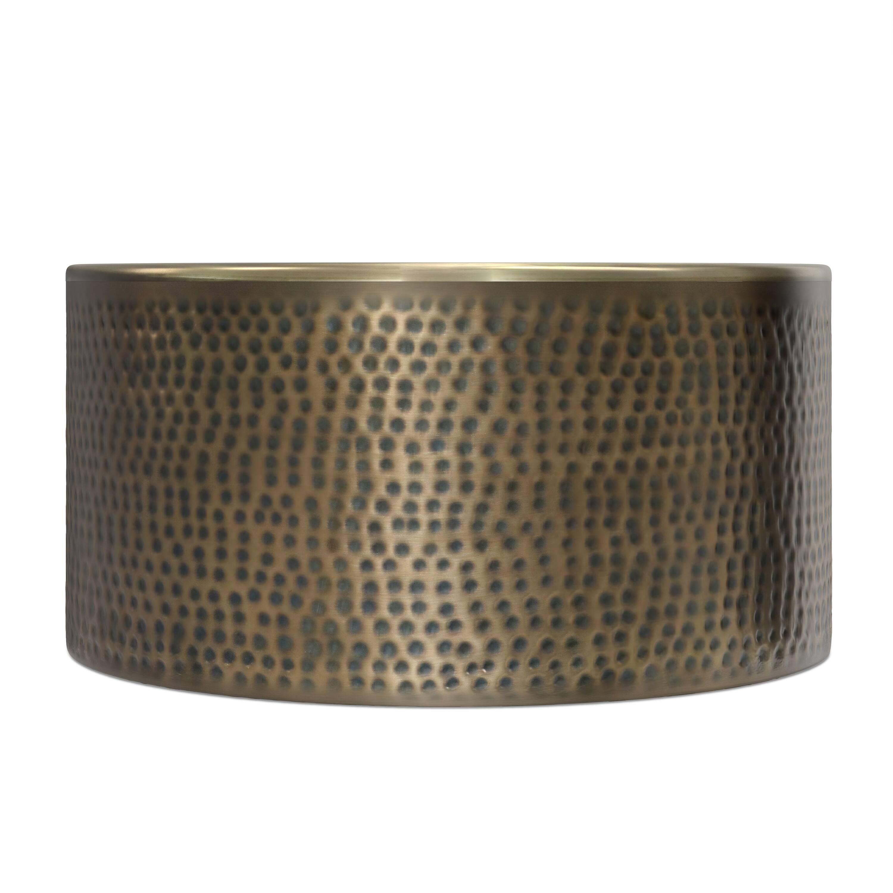 Left. Simpli Home - Corbin 32 inch Wide Boho Contemporary Coffee Table in Hammered Antique Gold Iron, Assembled - Hammered Antique Gold.