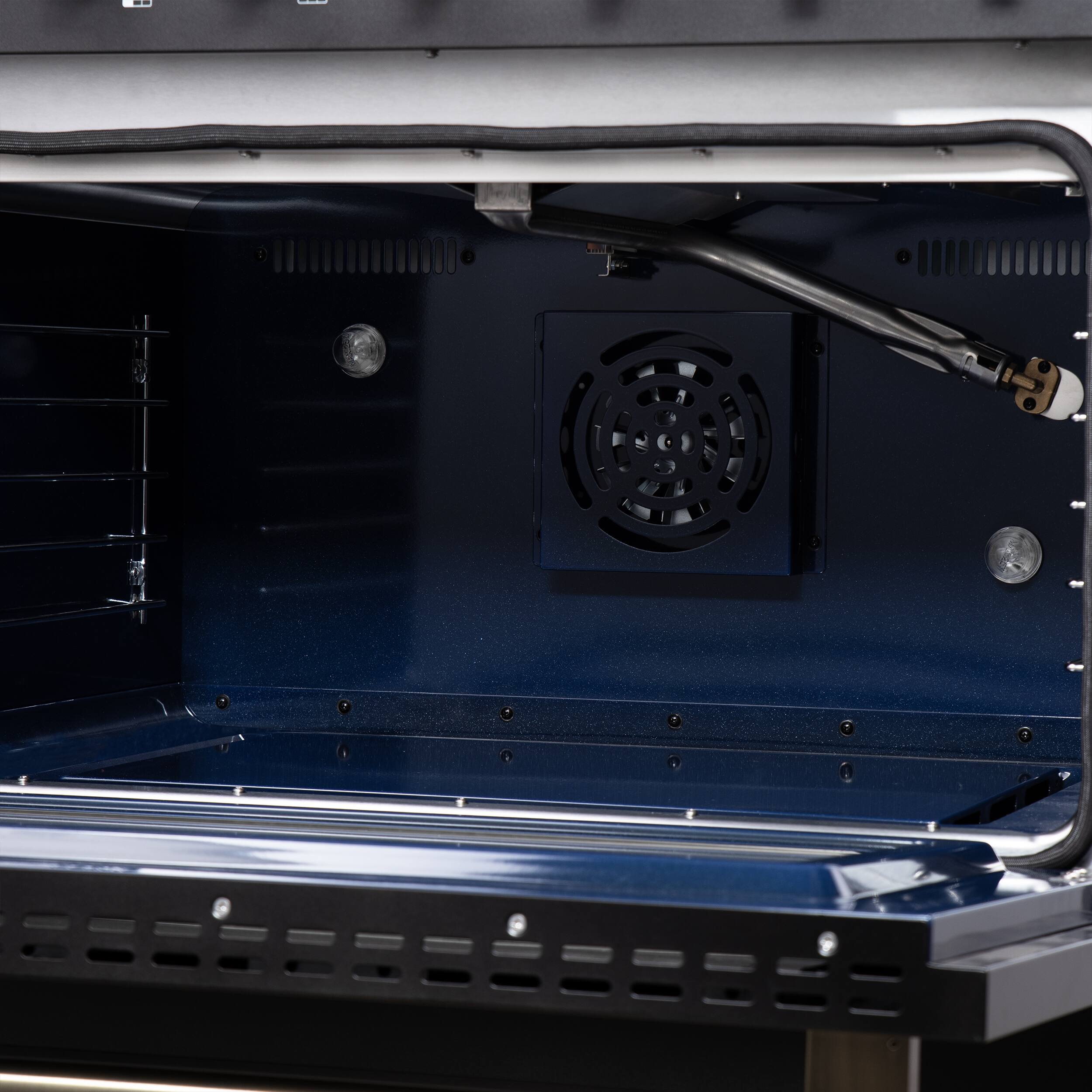 Alt View 13. Forno Appliances - Massimo 5.36 Cu. Ft. Freestanding Gas Convection Range with Air Fryer Kit, Wok Support & Griddle - Black.