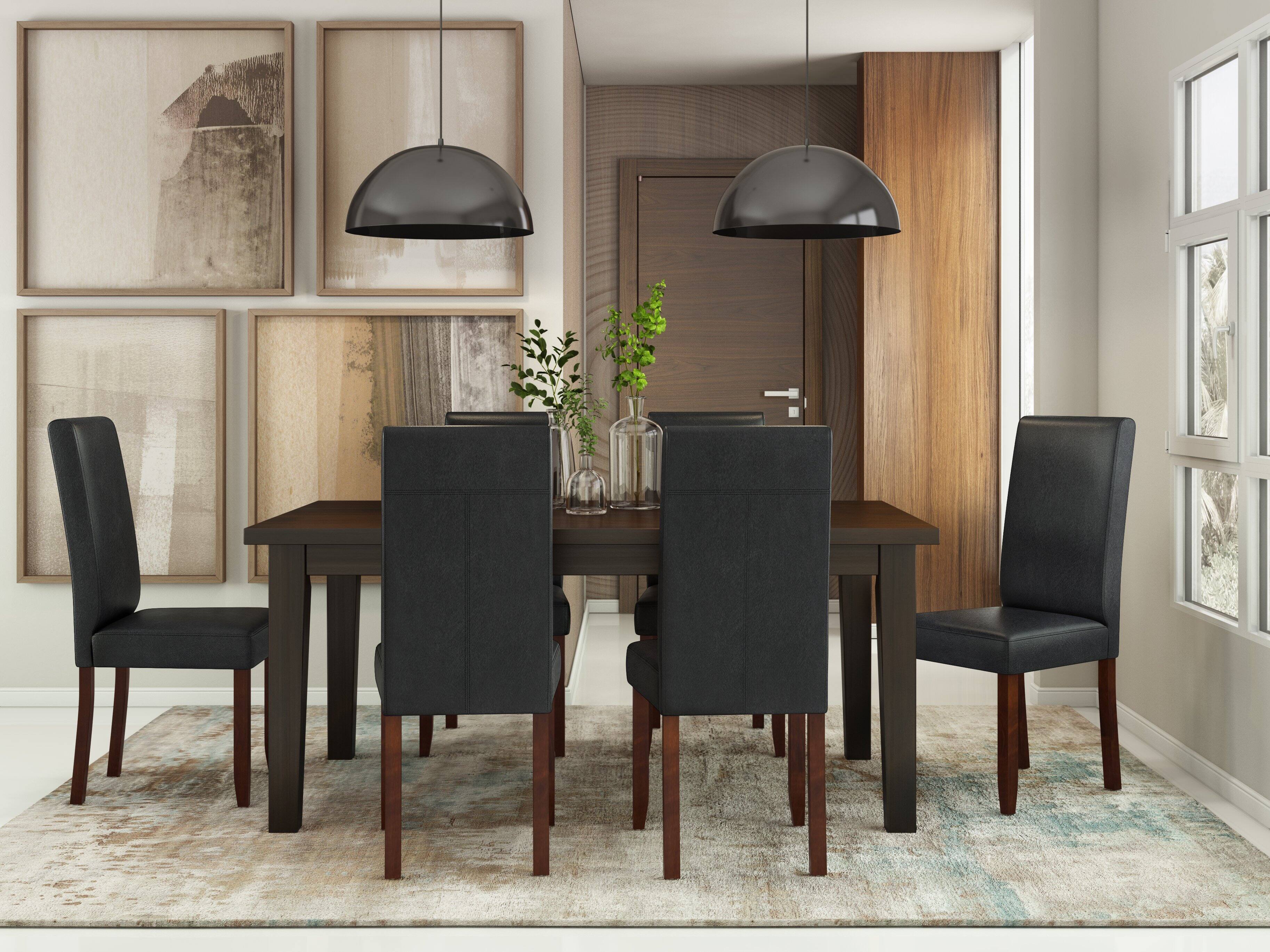 Alt View 12. Simpli Home - Acadian Parson Dining Chair (Set of 2) - Distressed Black.