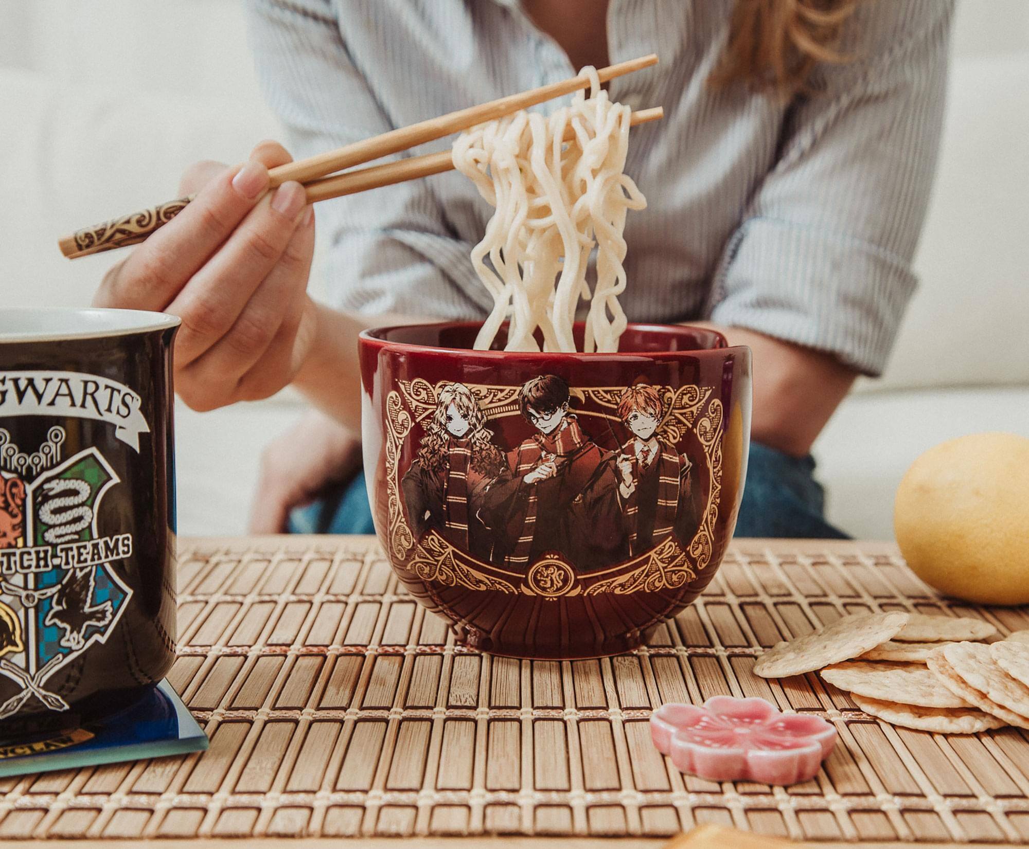 Silver Buffalo Harry Potter Anime Trio Ramen Bowl and Chopstick Set - Thumbnail 4