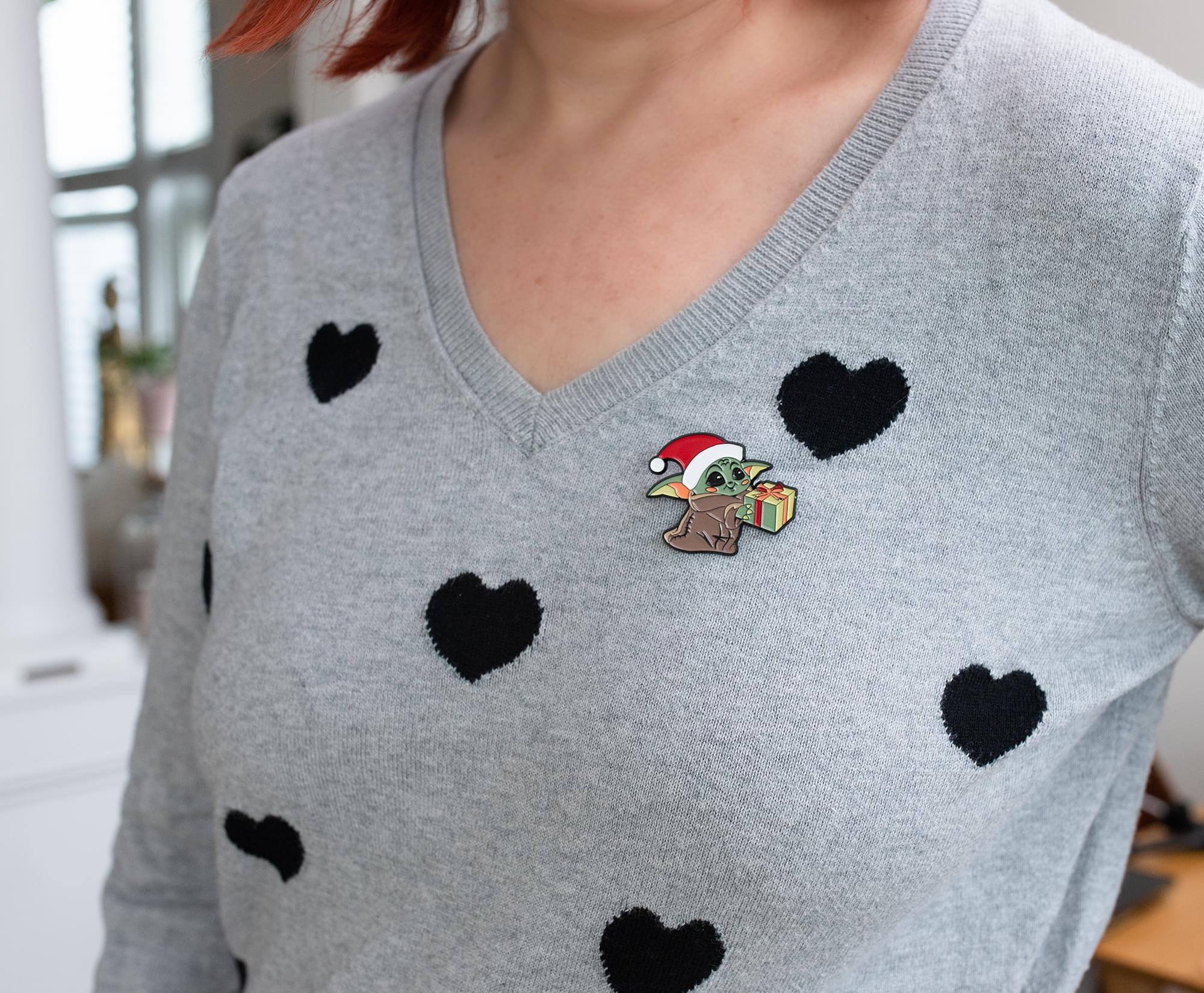 Alt View 3. SalesOne LLC - Star Wars: The Mandalorian Grogu Christmas Limited Edition Pin | Toynk Exclusive - Green.