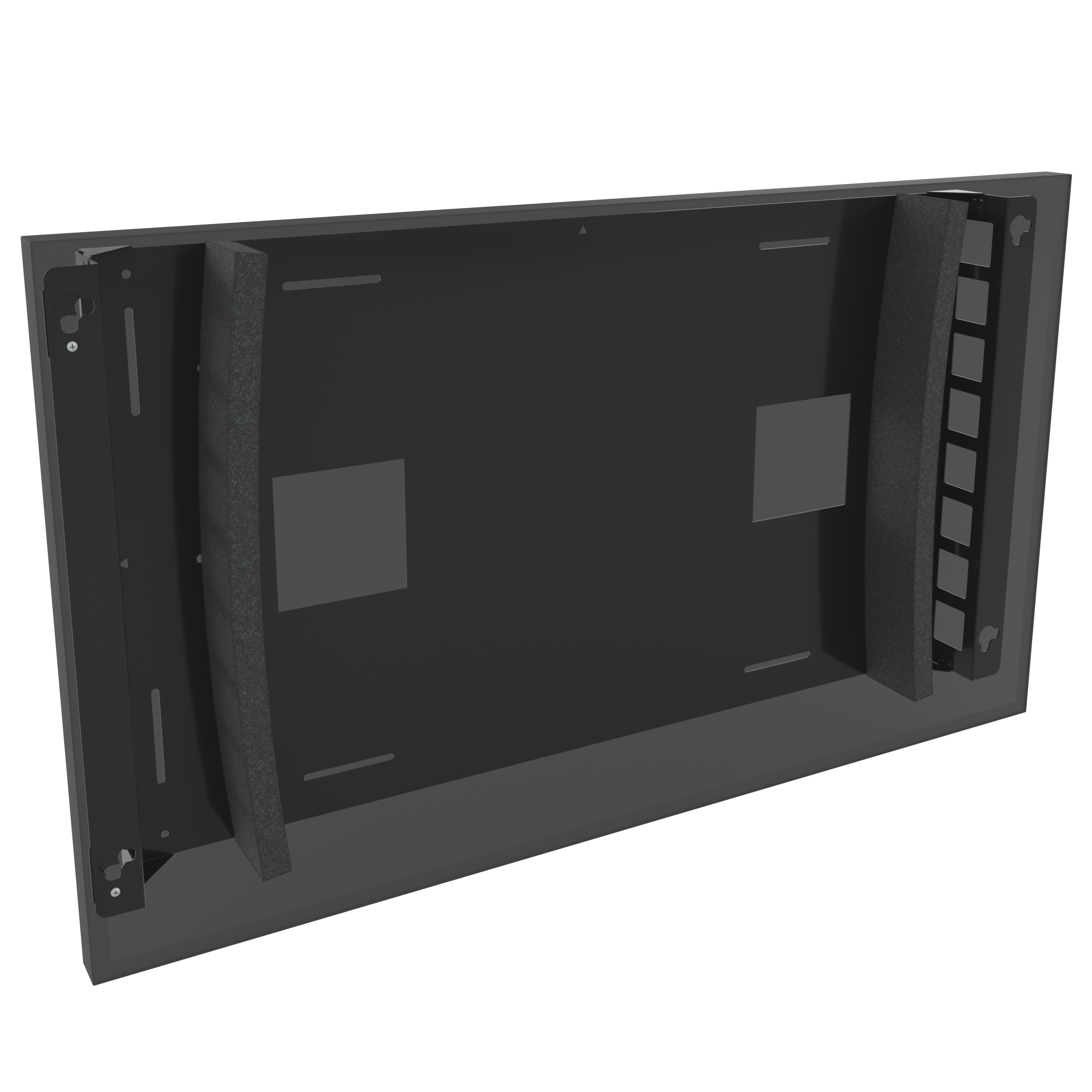 Left. Chief - Heavy-Duty Custom Outdoor Mount for Samsung Outdoor 46" Display - Black.