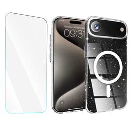 Entronix - iPhone 17 Air Bundle - Glitter Case with Screen Protector - Clear