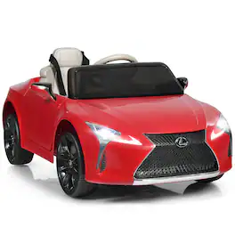 Gymax - 12V Licensed Lexus LC500 Kids Ride On Car w/ MP3 Remote Control - Red