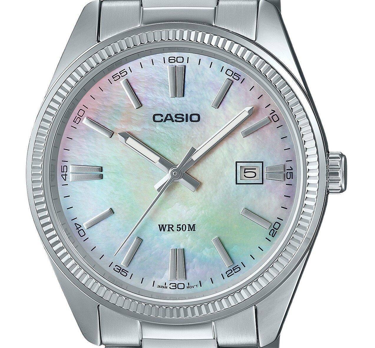 Casio Standard Analog Ion Plated Stainless Steel Mother Of Pearl