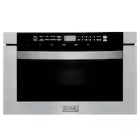 ZLINE - 24 in. 1.2 cu. ft. Built-in Microwave Drawer in Stainless Steel - Silver - Front_Zoom