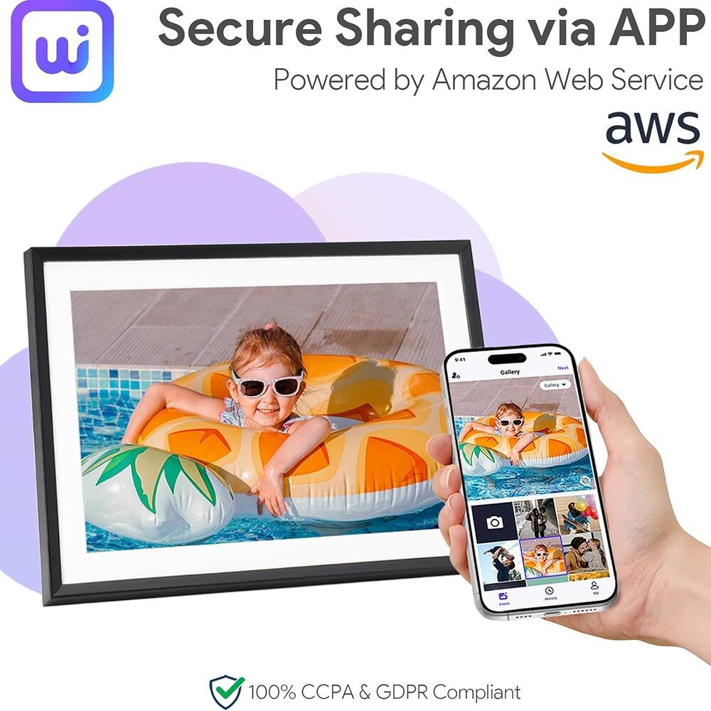 Secure Sharing via APP  
Powered by Amazon Web Service  
aws  

100% CCPA & GDPR Compliant