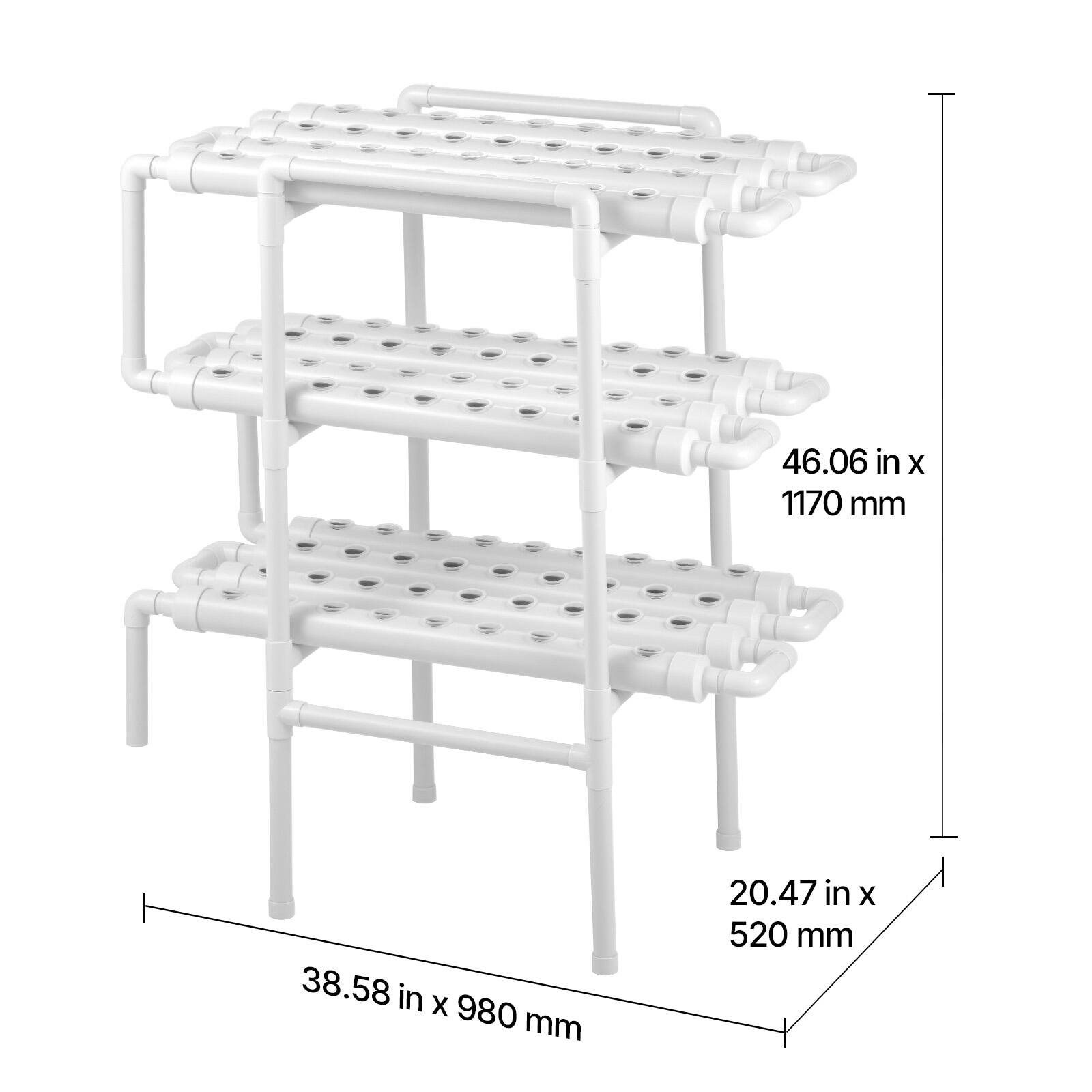 46.06 in x 1170 mm  
38.58 in x 980 mm  
20.47 in x 520 mm