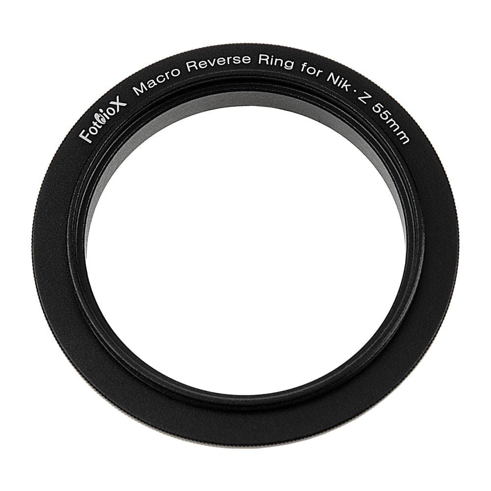 Fotodiox - 55mm Macro Reverse Ring for Nikon Z-Mount Cameras - Reverse Filter Thread to Camera Mount Adapter