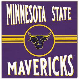 Jardine - Minnesota State Mavericks 10'' x 10'' Retro Team Sign - Purple