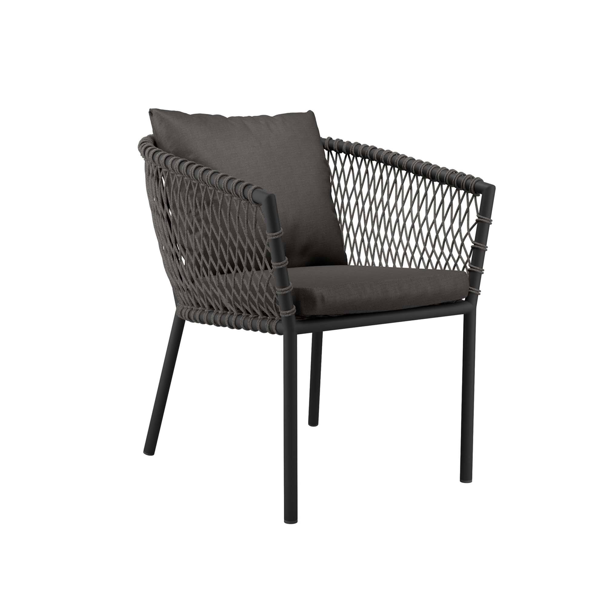 Angle. Modway - Sailor Outdoor Patio Dining Armchair by Modway - Charcoal Charcoal.